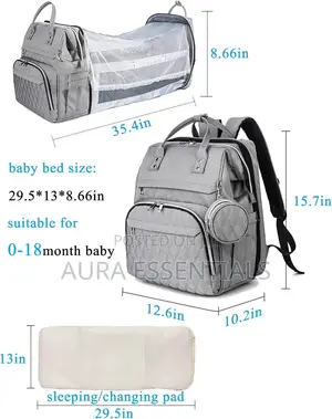 Multifunction Baby Diaper Bag and Bed