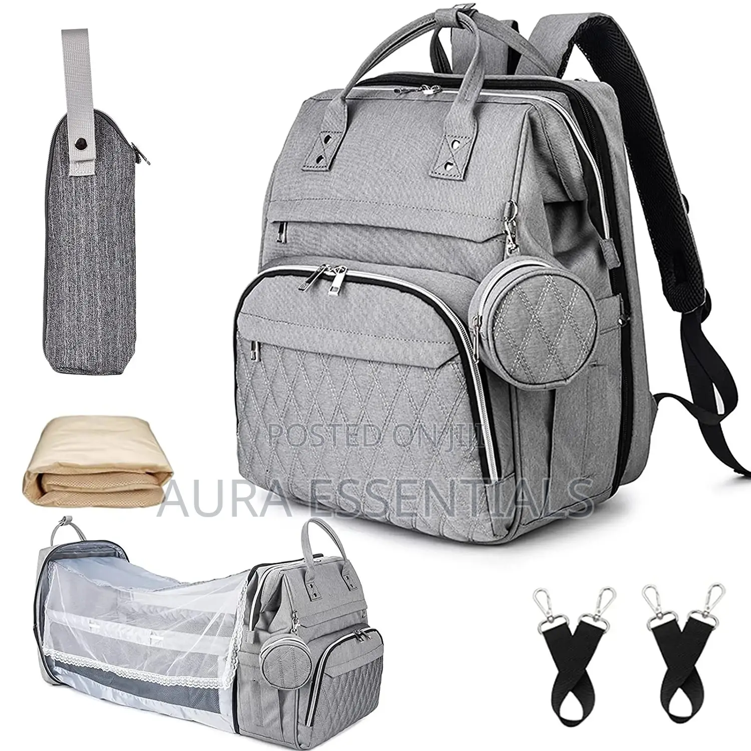 Multifunction Baby Diaper Bag and Bed