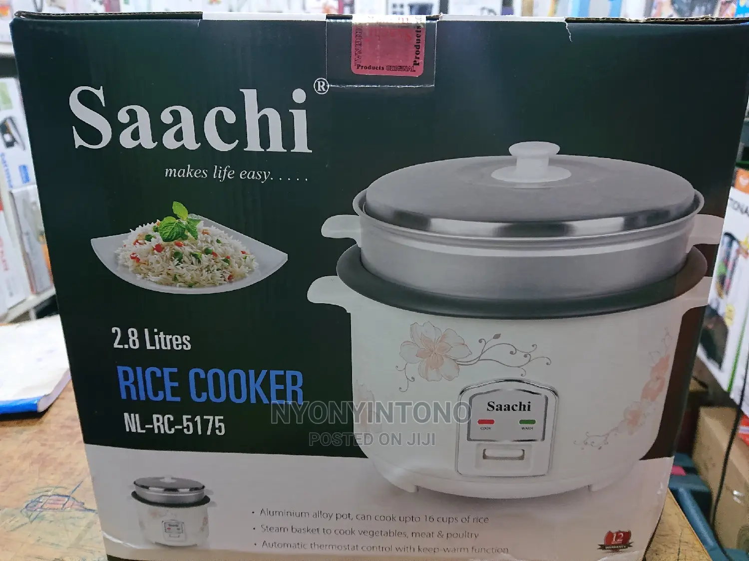 2.8liters Saachi Rice Cooker With Steamer