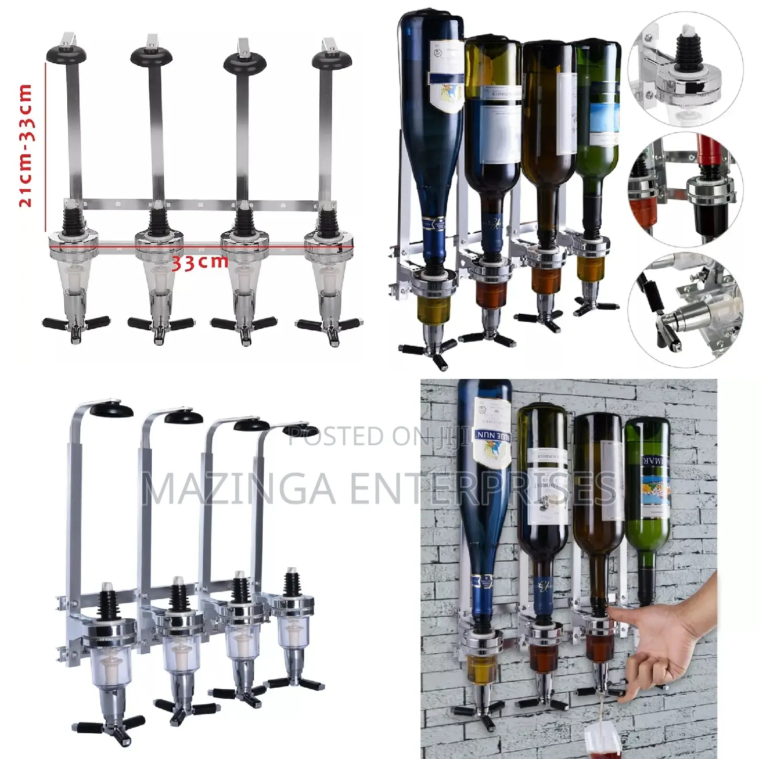 Wall Mounted Liquor Dispenser and Bar Butler