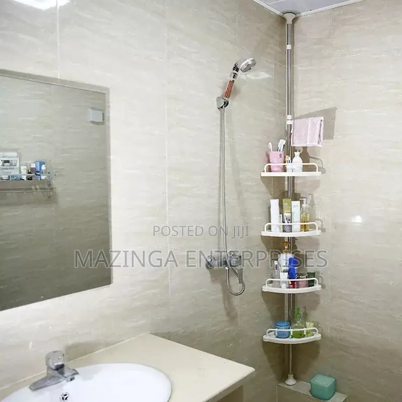 Corner-Shelf Bathroom Organiser and Rack