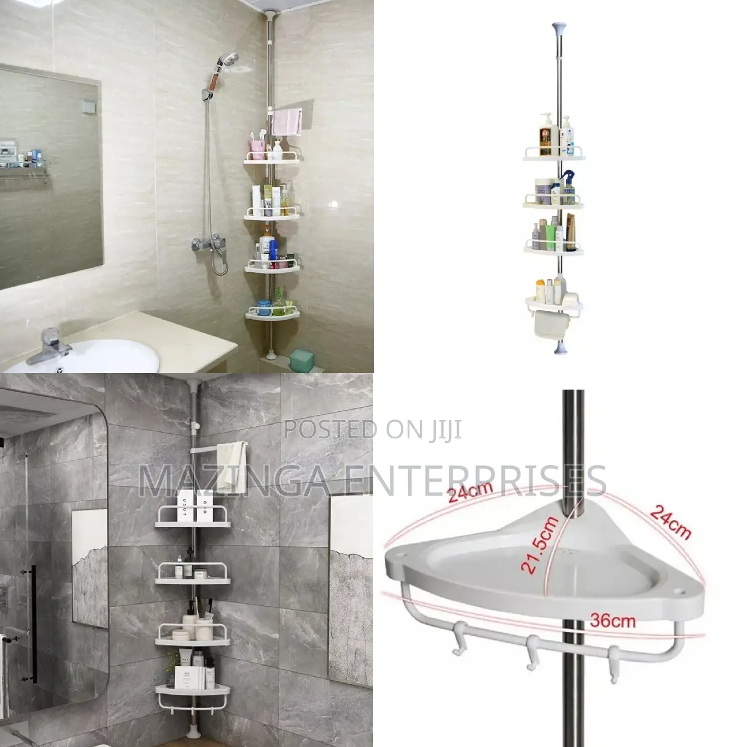 Corner-Shelf Bathroom Organiser and Rack