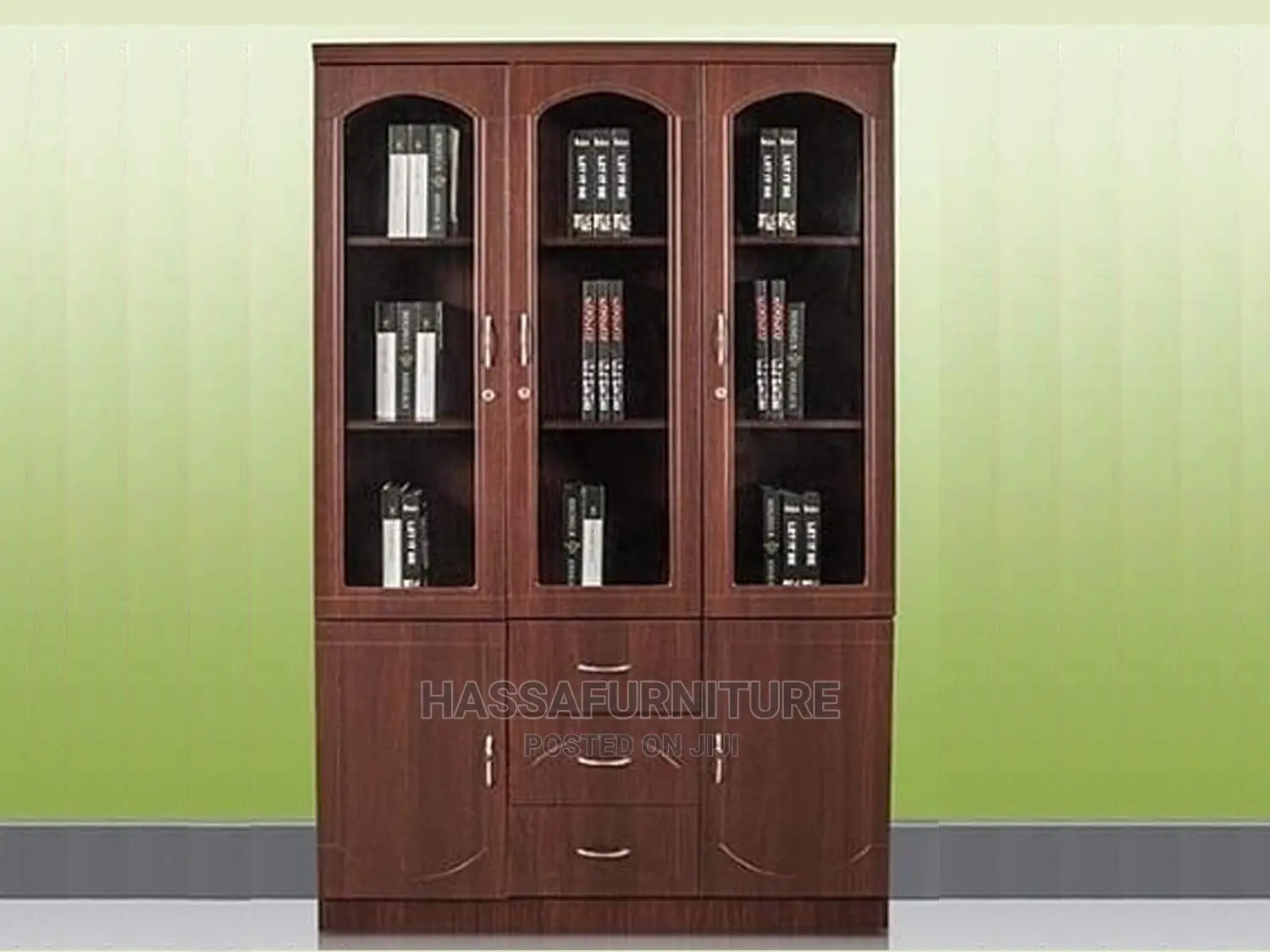 3doors Wooden Bookshelf