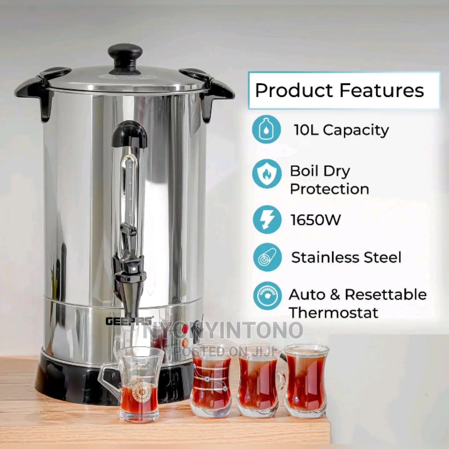 10liters Water Boiler Geepas
