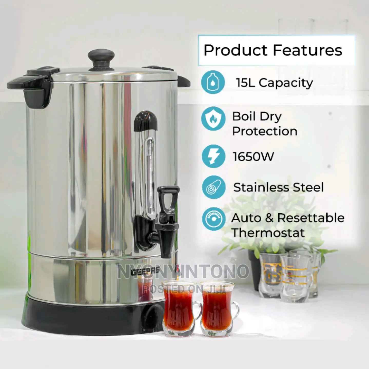 Geepas 15liter Water Boiler