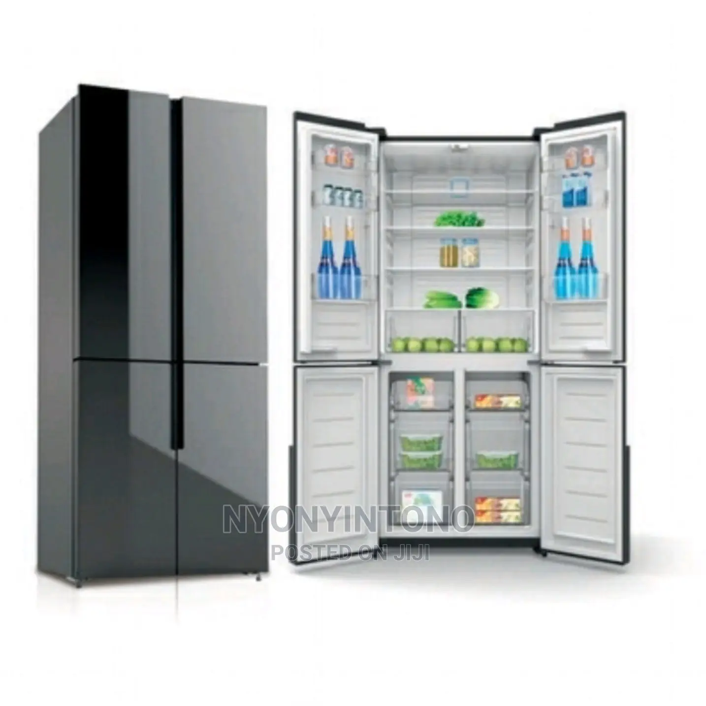 561liters 4 Door Black Mirror Finish Hisense Fridge