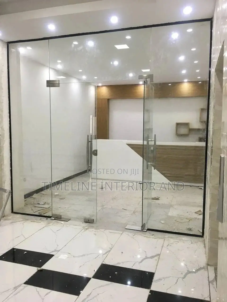 Office Glass Door Partioning.