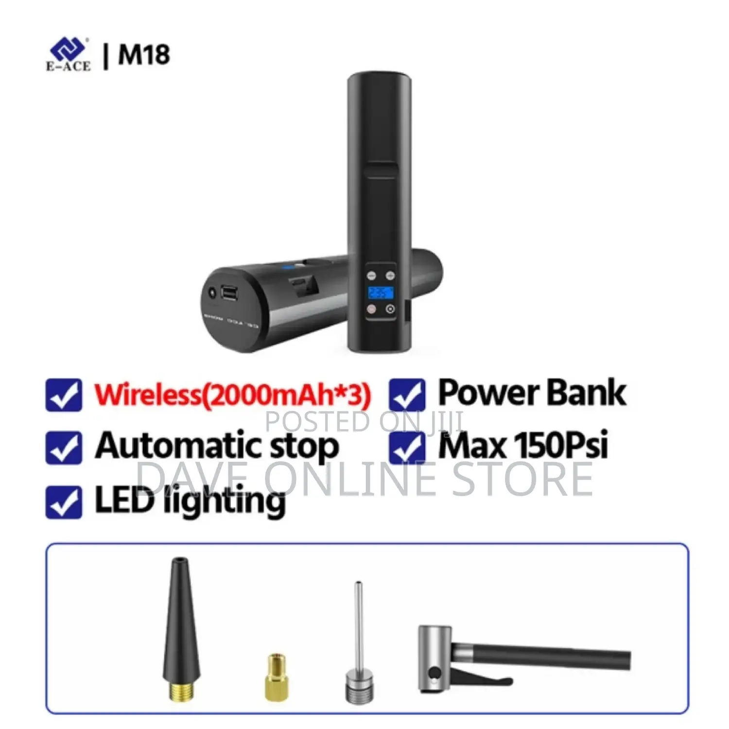 Mini Portable Wireless Car Air Pump.