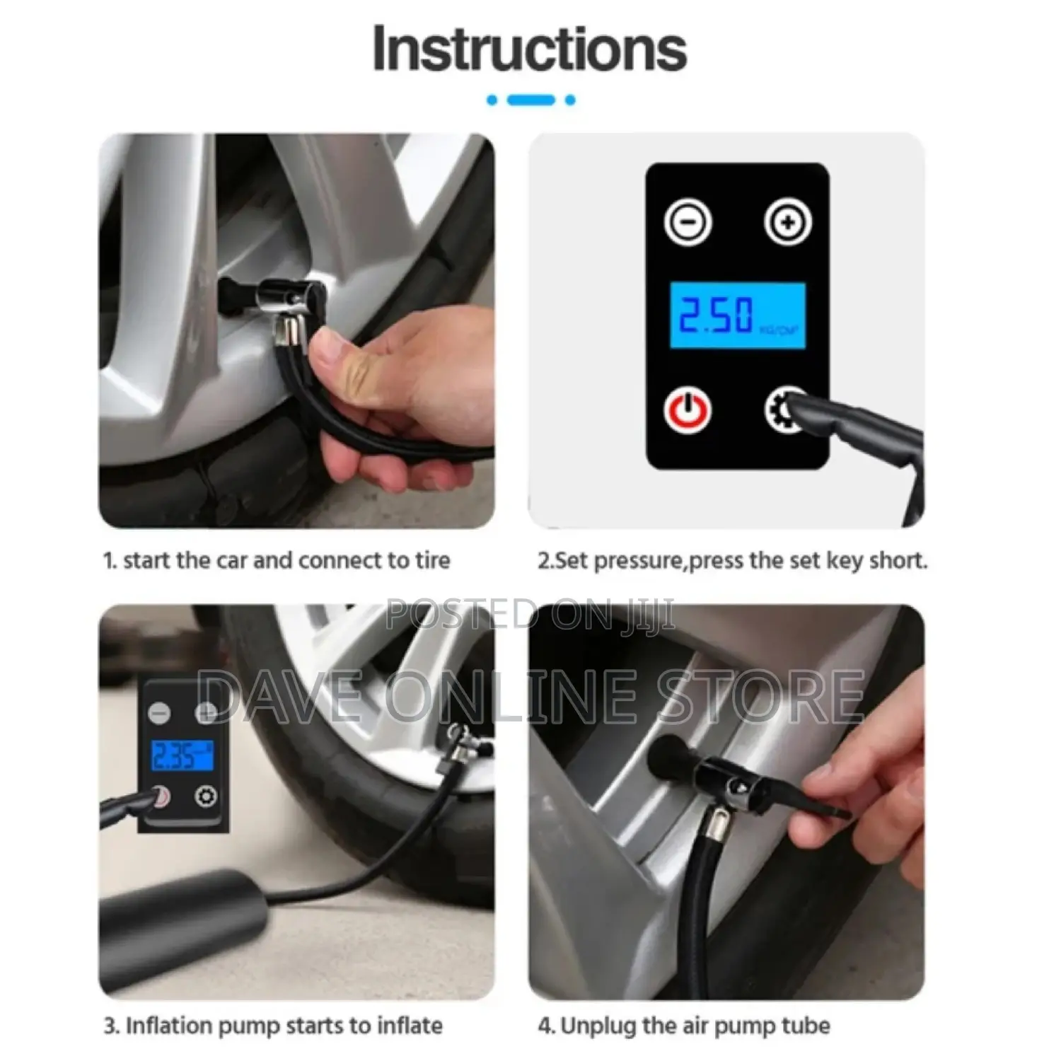 Mini Portable Wireless Car Air Pump.
