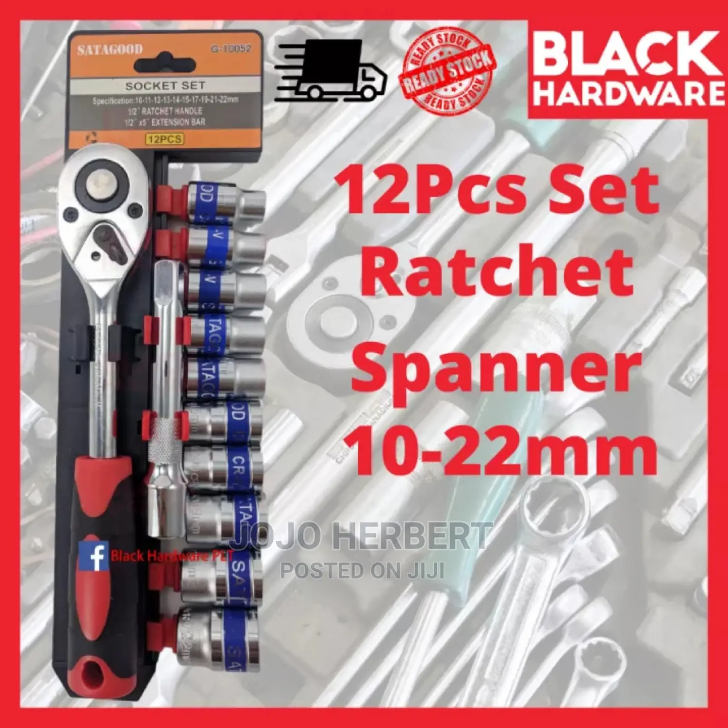 Ratchet Handle and Socket 12 Pieces