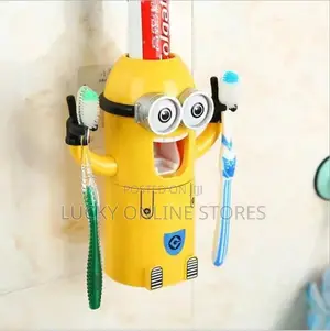 Minion Toothpaste Dispenser and Toothbrush Holder