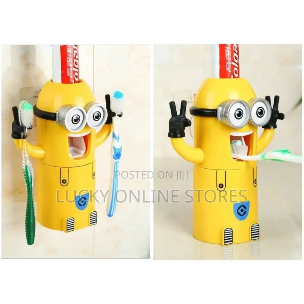 Minion Toothpaste Dispenser and Toothbrush Holder
