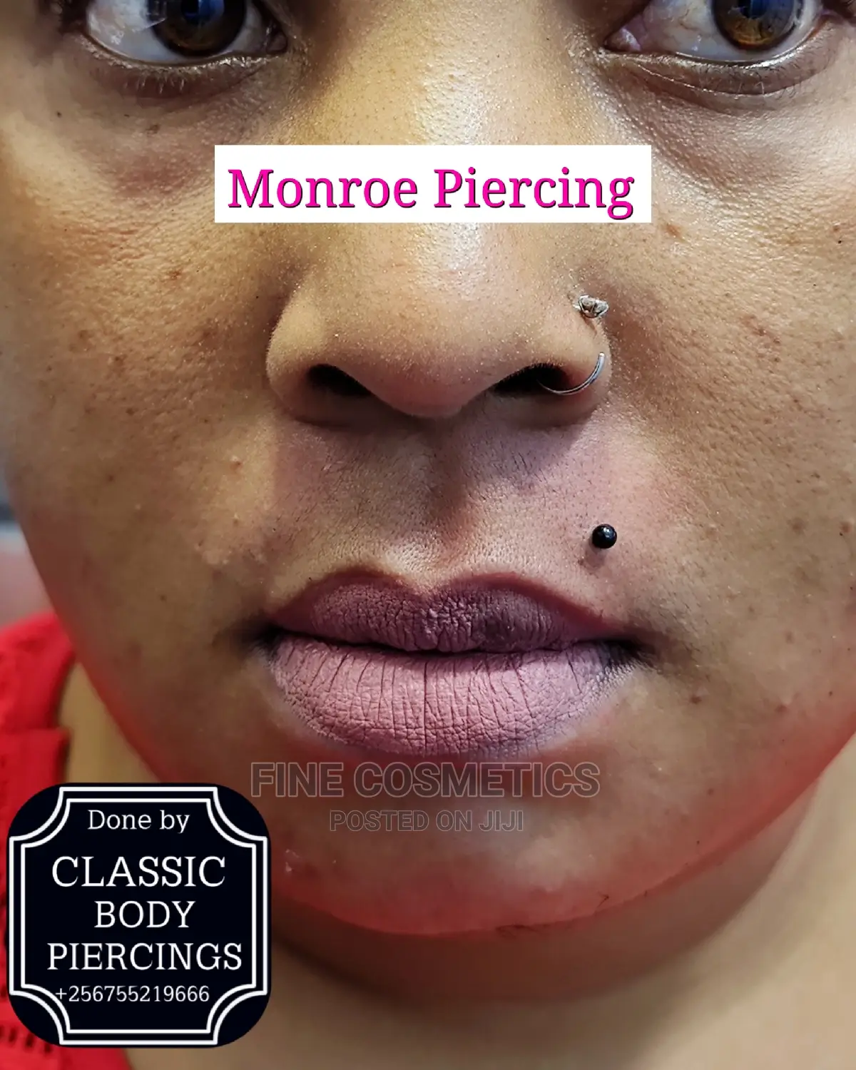 LIP PIERCING Kampala Uganda Monroe Piercing, Labret Piercing