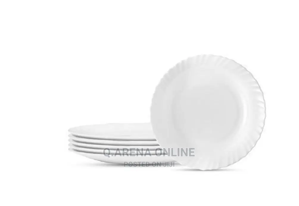 Set of 6 Dinner Plates - White