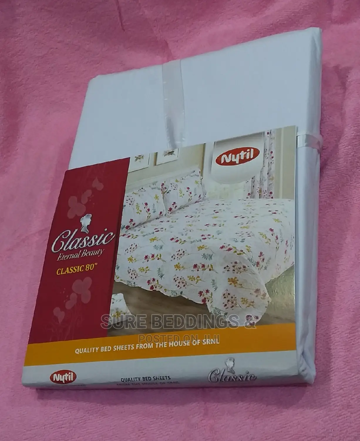 5*6 Plain White Nytil Bedsheets