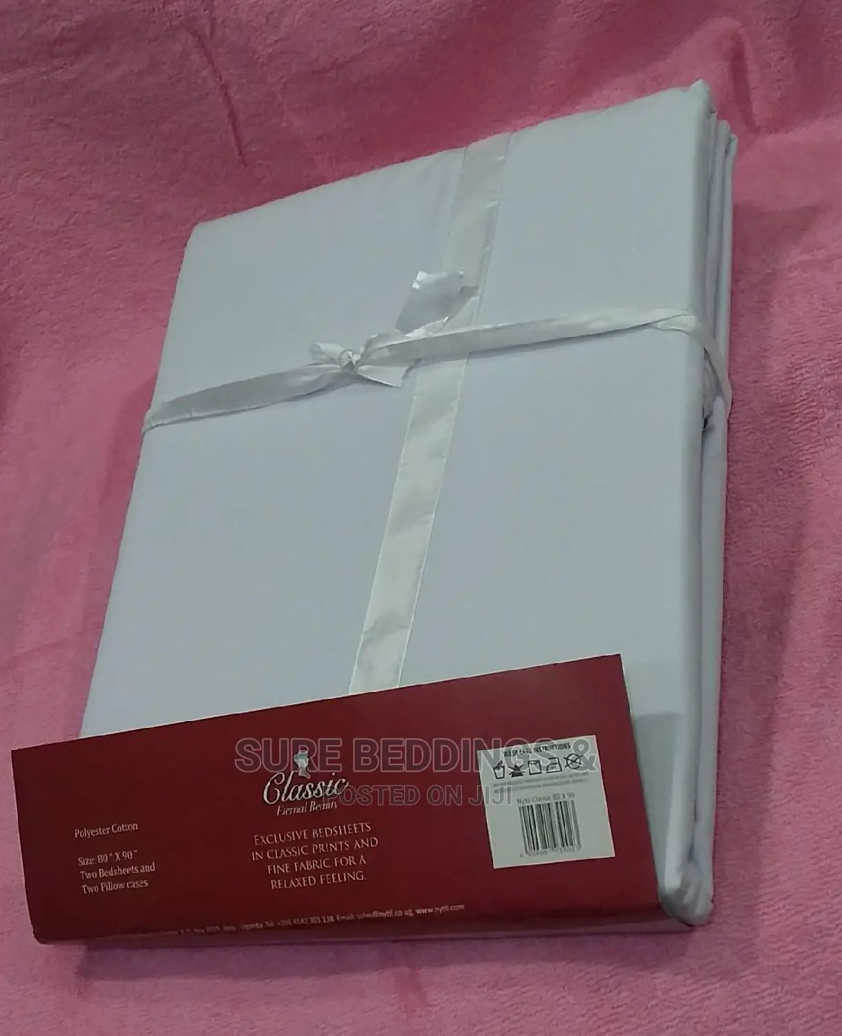5*6 Plain White Nytil Bedsheets