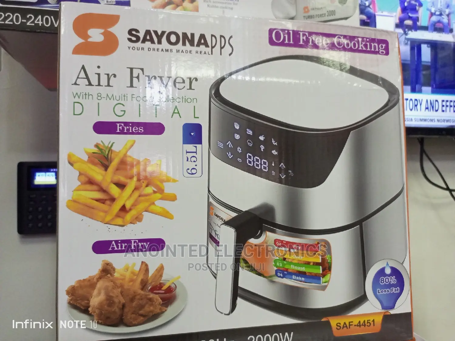 Sayona Air Fryer 6.8L