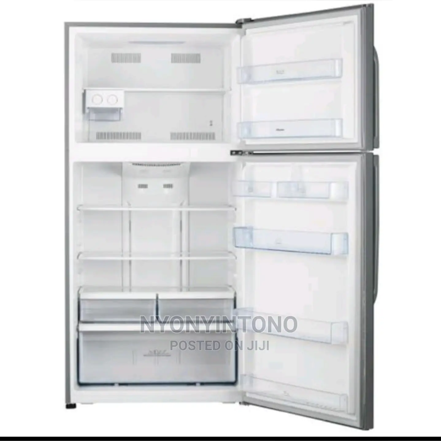 715 Liters Hisense Double Door Stainless Steel