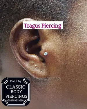 TRAGUS PIERCING Kampala Uganda. Safe Body Piercings Uganda