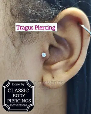 TRAGUS PIERCING Kampala Uganda. Safe Body Piercings Uganda