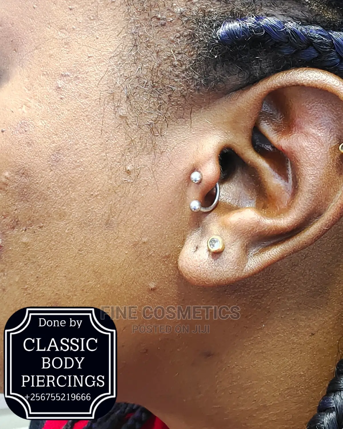 TRAGUS PIERCING Kampala Uganda. Safe Body Piercings Uganda