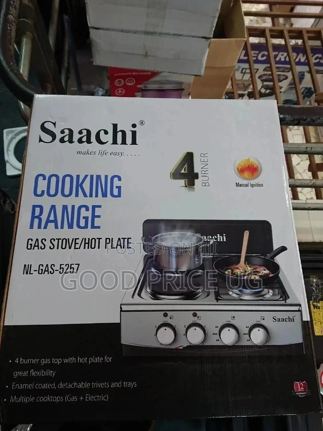 2 in 1 Saachi Gas Stove/Hot Plate