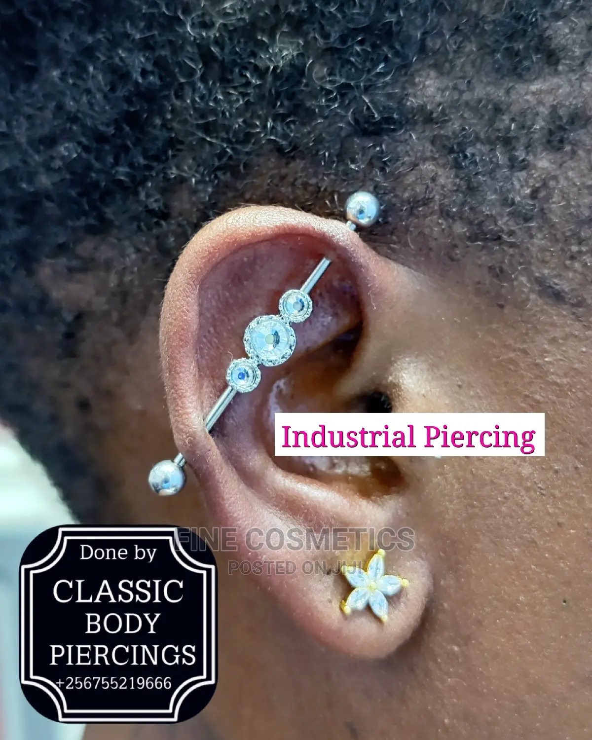 INDUSTRIAL PIERCING Uganda Kampala.Safe Body Piercing Uganda