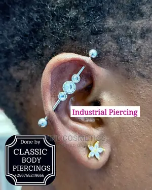 INDUSTRIAL PIERCING Uganda Kampala.Safe Body Piercing Uganda