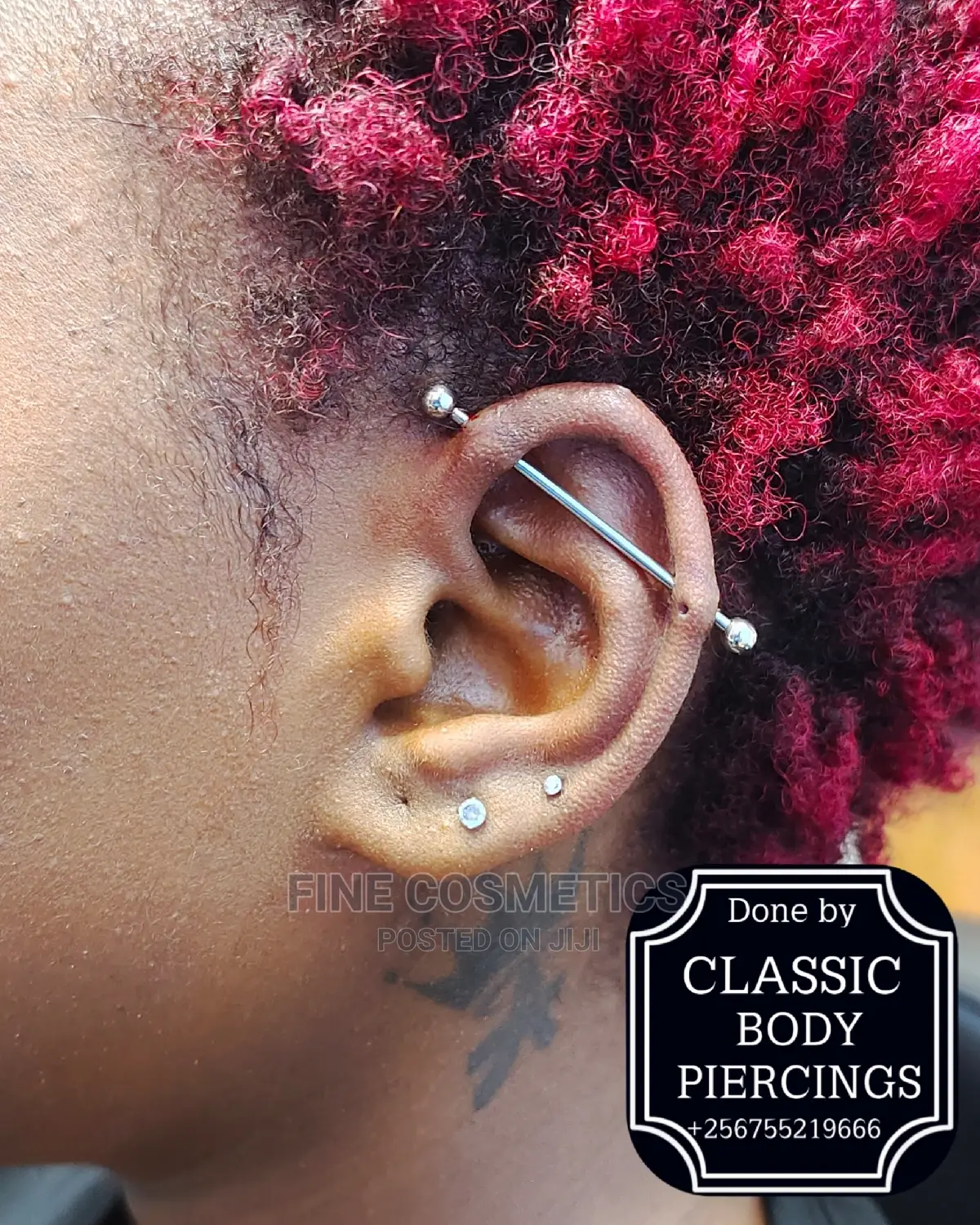 INDUSTRIAL PIERCING Uganda Kampala.Safe Body Piercing Uganda