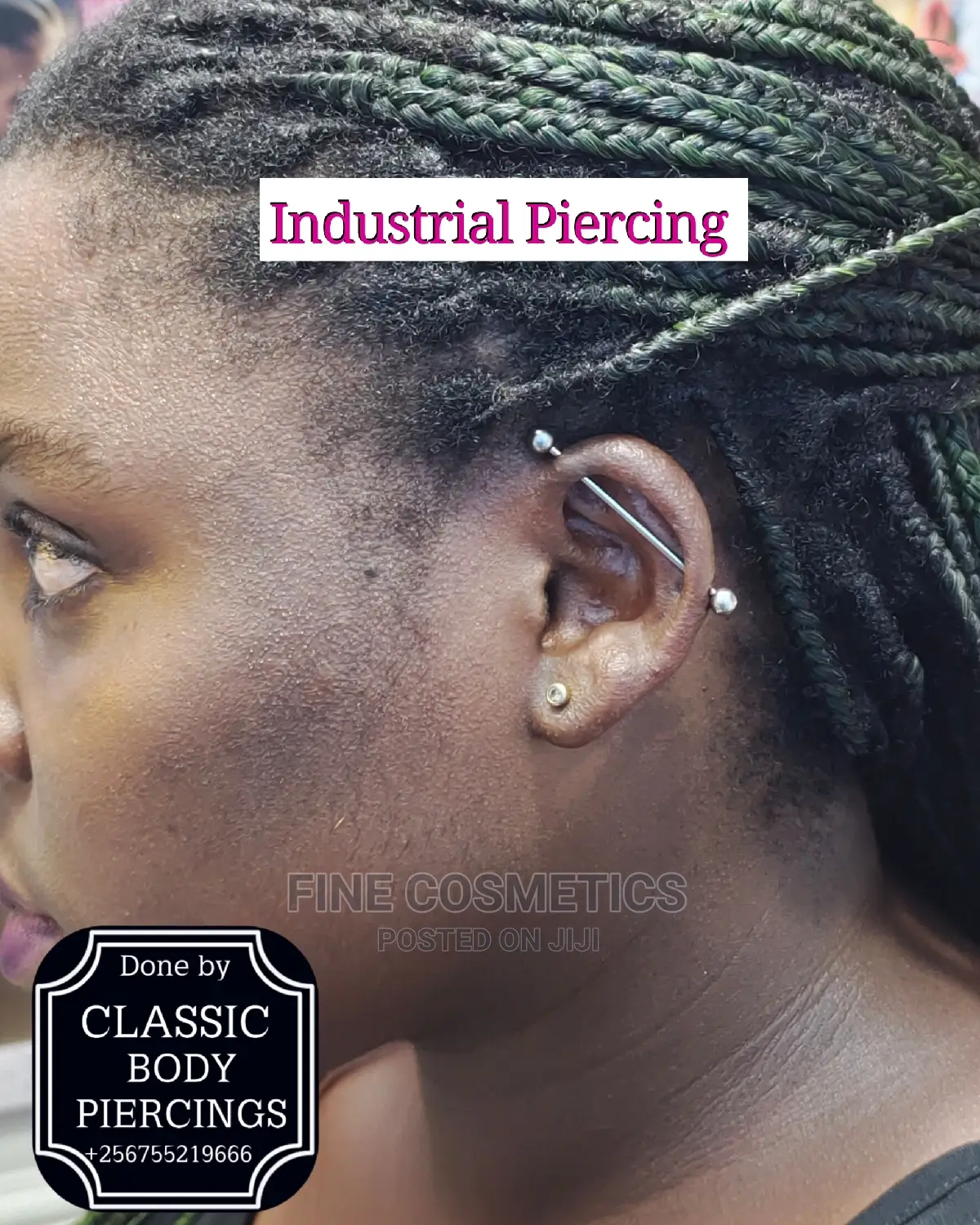 INDUSTRIAL PIERCING Uganda Kampala.Safe Body Piercing Uganda