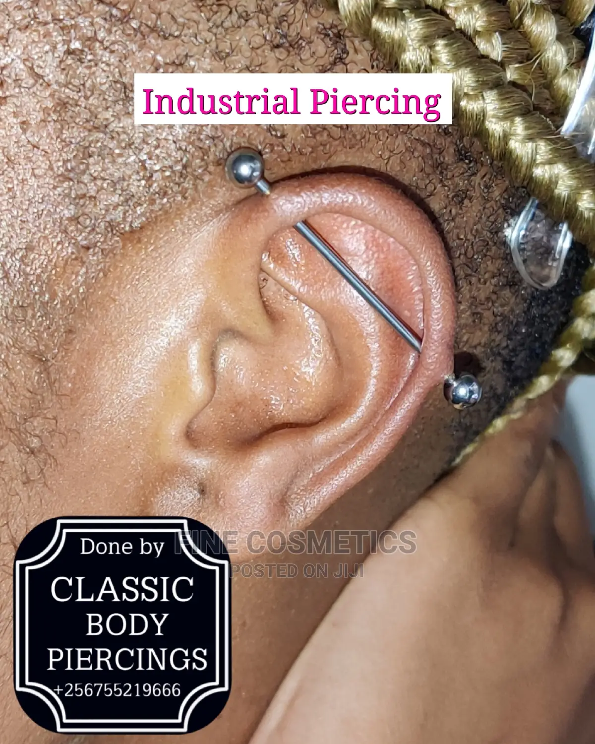 INDUSTRIAL PIERCING Uganda Kampala.Safe Body Piercing Uganda