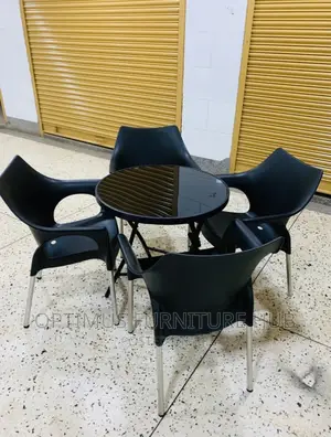 Glass Set (Round Table And Four Chairs)