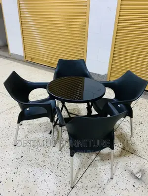 Glass Set (Round Table And Four Chairs)