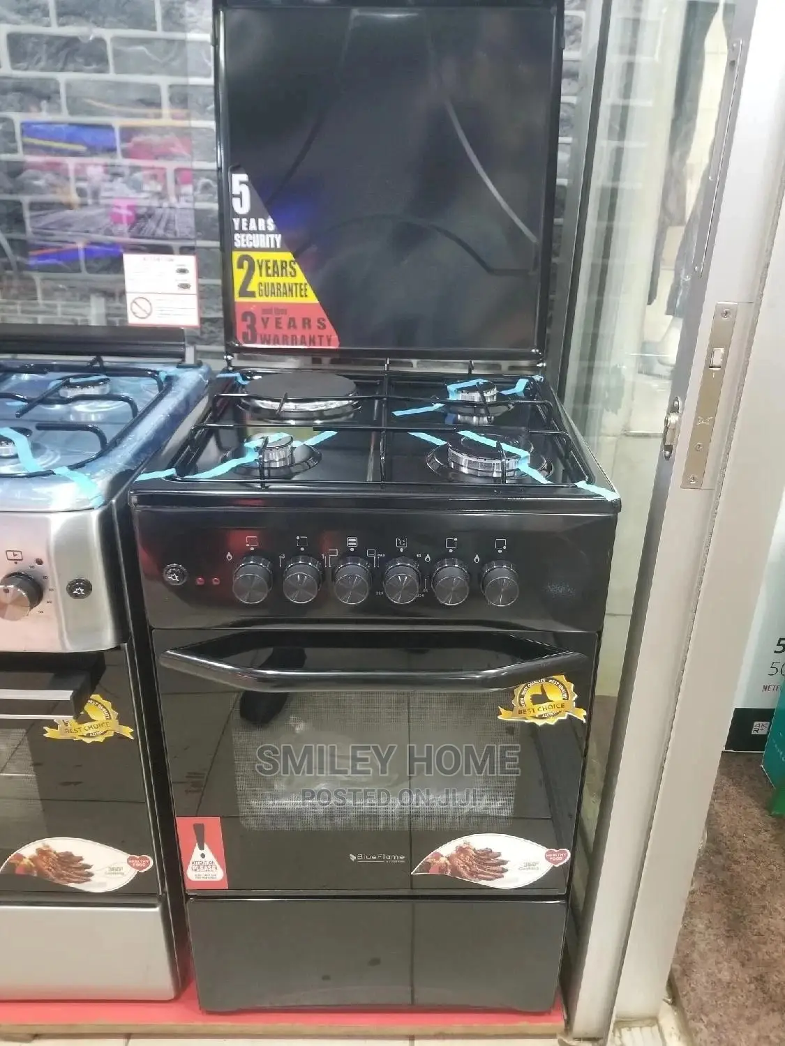 50 by 50 Blue Frame Cooker 1 Electric and 3 Gas