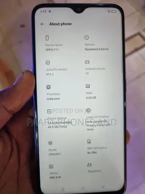 Oppo F11 64 GB Purple