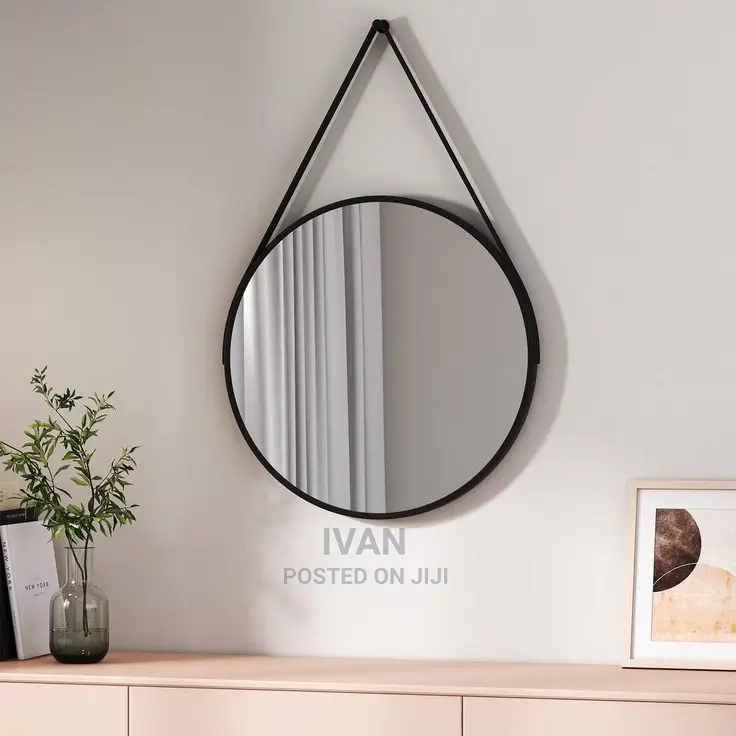 Black Strapped Mirror