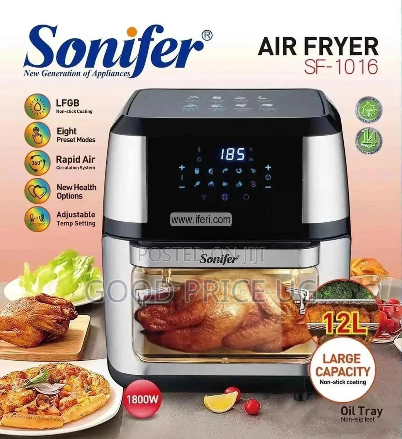 Sonifer 12 Litres Digital Air Fryer