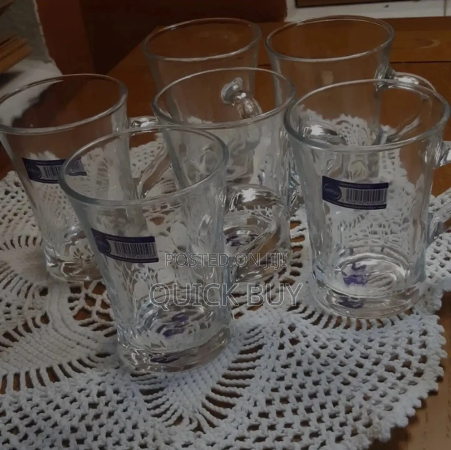 Set of 6 GLASS ESPRESSO MUGS