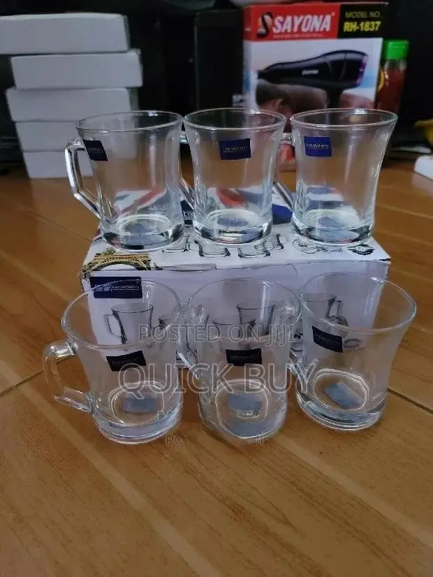 Set of 6 GLASS ESPRESSO MUGS