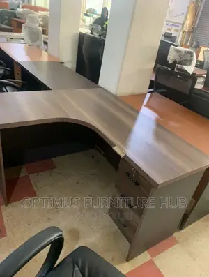Office Desk (L-shaped, Dark)