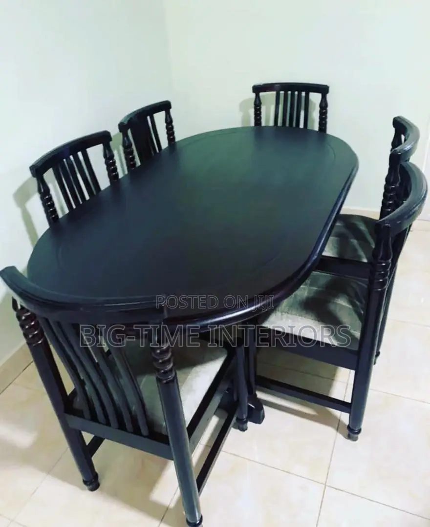 6 Seater Dining Set- Black