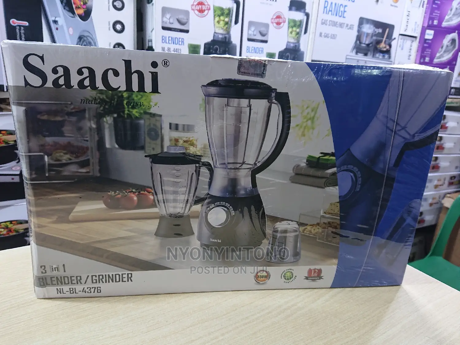 Saachi 3 in 1 Juice Blender Black