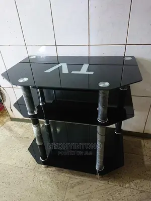 Glass Tv Stand With Space for Woofers