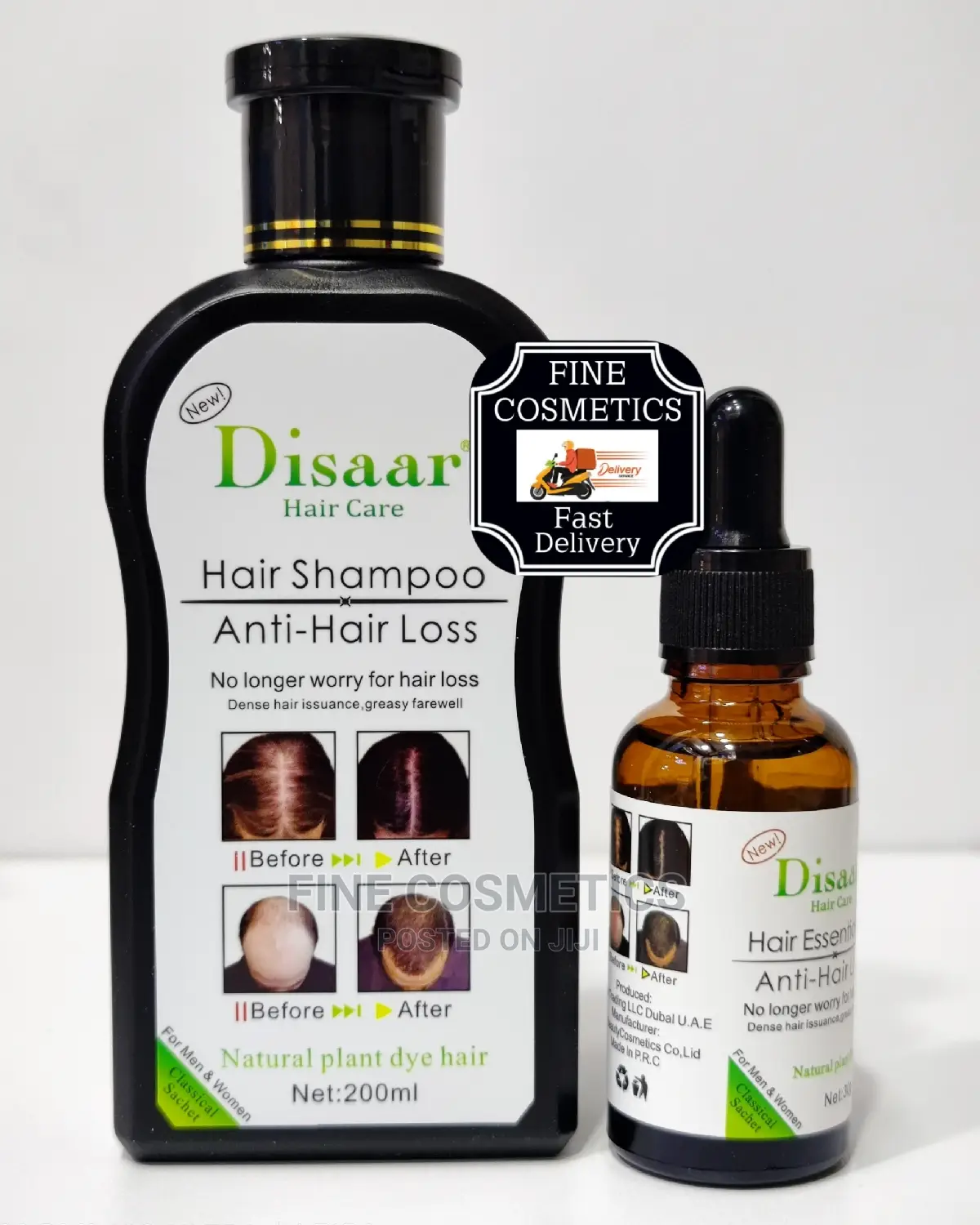 DISAAR Anti-Hair Loss Shampoo and Hair Growth Booster Oil