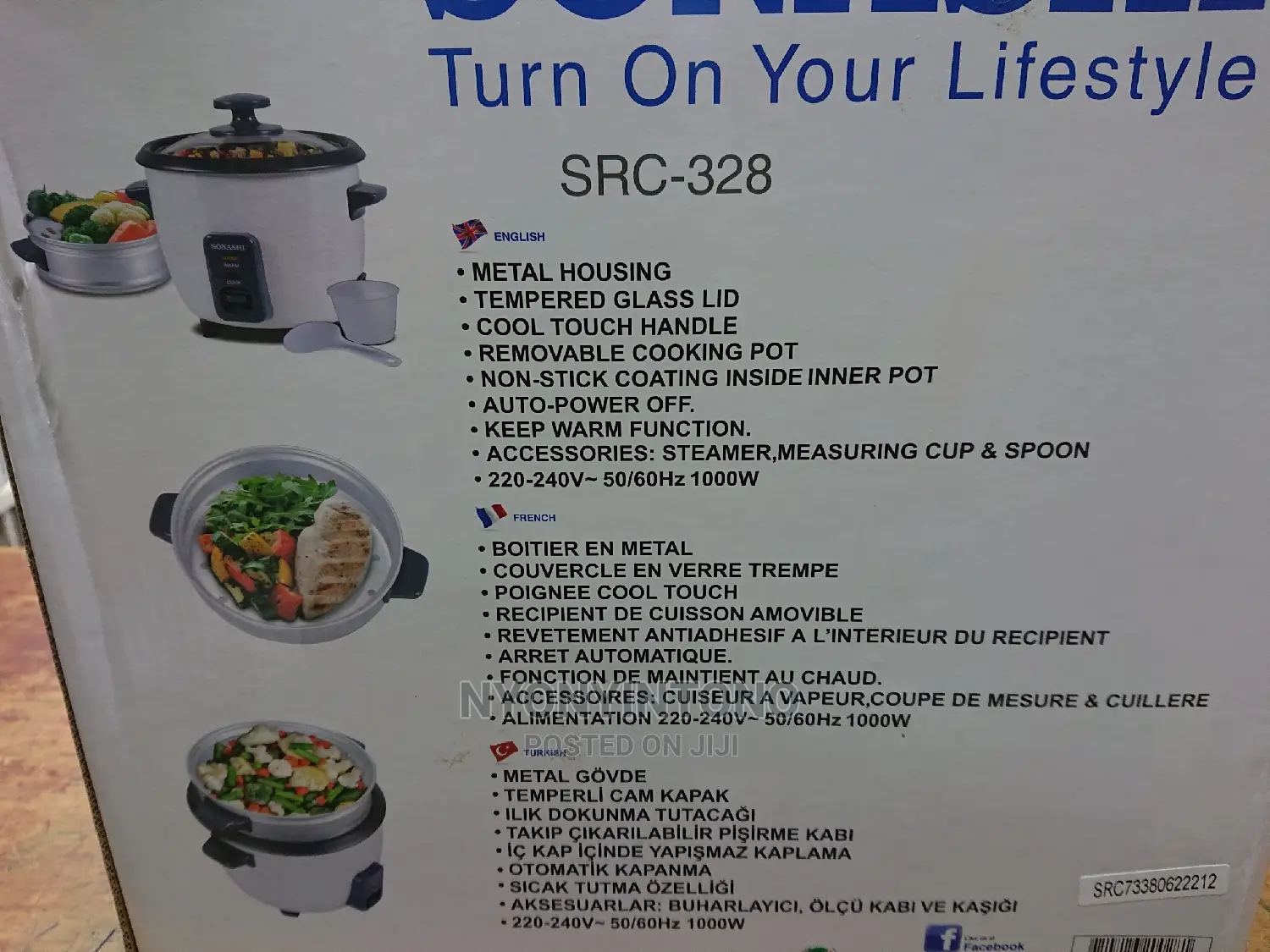 Sonashi 2.8liters Rice Cooker With Steamer
