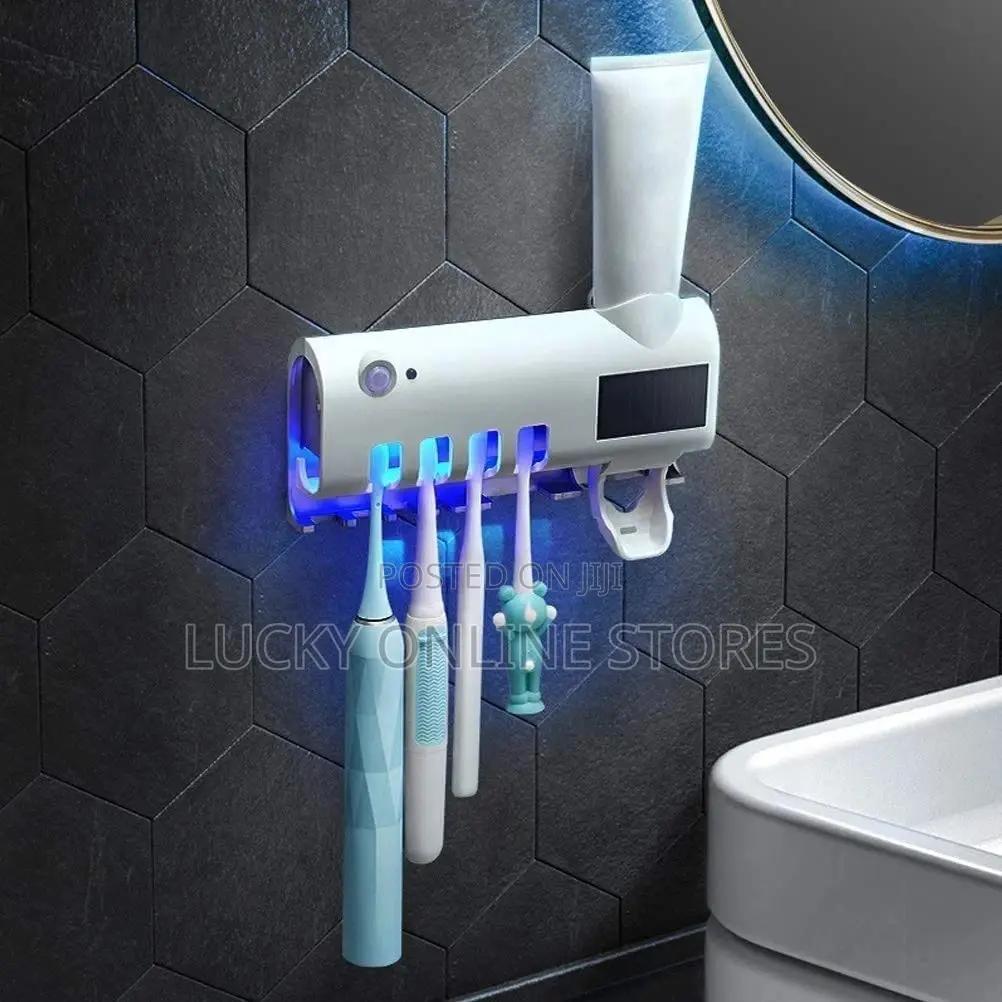 Disinfectant Toothpaste Dispenser and Toothbrush Holder