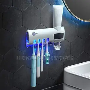 Disinfectant Toothpaste Dispenser and Toothbrush Holder