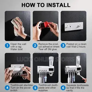Disinfectant Toothpaste Dispenser and Toothbrush Holder
