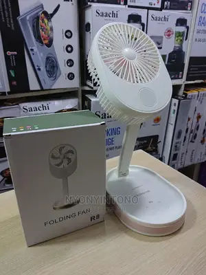 Folding Rechargeable Fan With Led Lamp
