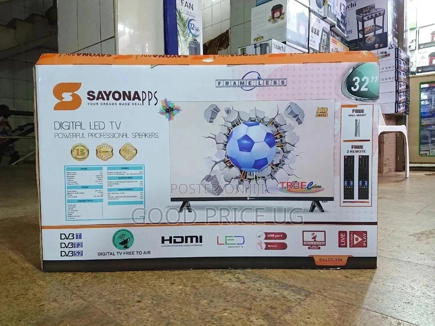 "32" Inches Sayona Digital Frameless TV
